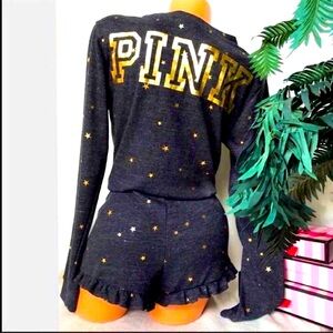 ADORABLE Victoria Secret PINK Thermal Sleep Romper